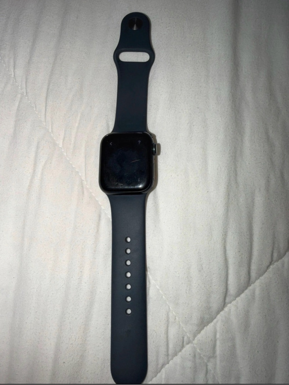 Apple Smartwatch SE with Black Silicone Band